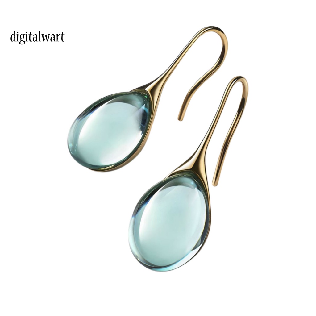 Kỹ Thuật Số| 1 Đôi Bông Tai Móc Hình Oval Đính Đá Hình Học Lâu Trôi Dành Cho Đám Cưới