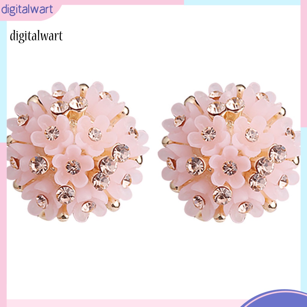 Kỹ Thuật Số| 1 Đôi Bông Tai Hình Hoa Bằng Nhựa Resin Nhỏ Gọn Mạnh Mẽ Chống Nắng Dành Cho Nữ Dự Tiệc