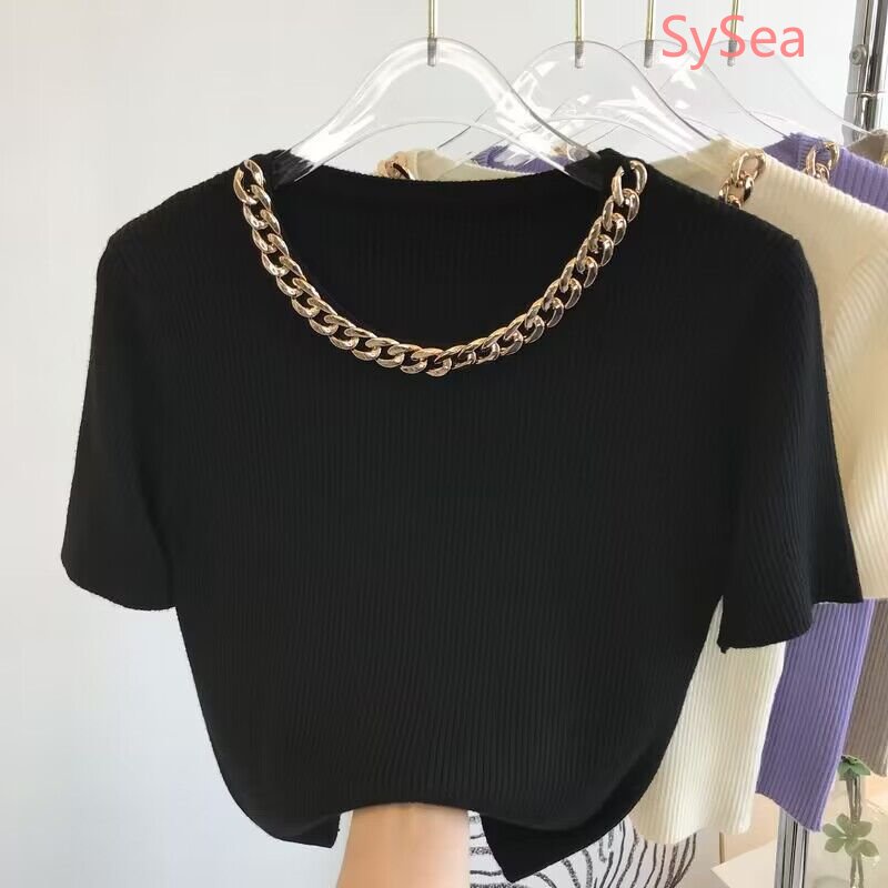 Áo Dệt Kim Thời Trang Mùa Hè Hàn Quốc Dành Cho Nữ