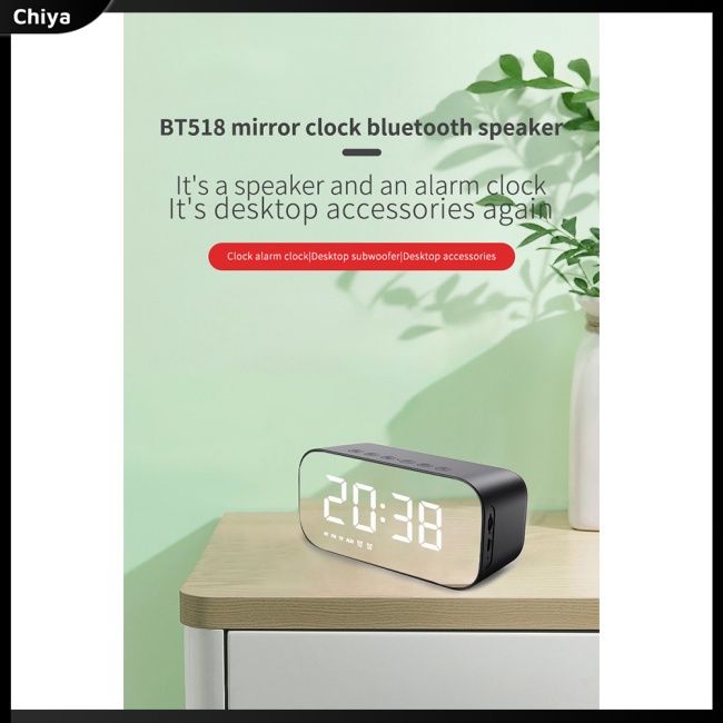 Loa Bluetooth Kiêm Đồng Hồ Báo Thức Có Chế Độ Báo Thức 3 Chế Độ Báo Thức Đa Năng