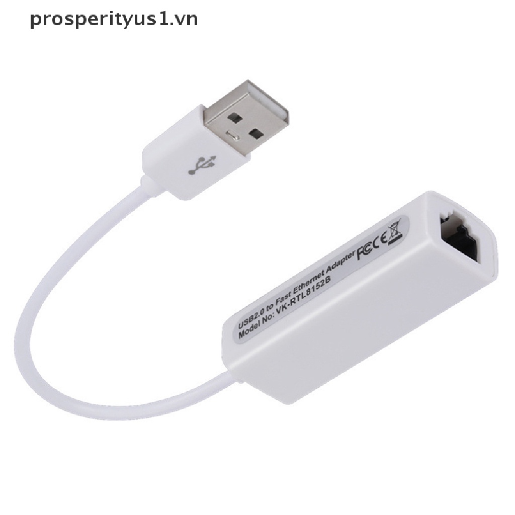 Đầu Chuyển Đổi USB 2.0 Sang Internet RJ45 Lan Chuyên Nghiệp Cho Windows 7 / 8 / 10 / XP Laptop 10 / 100Mbps