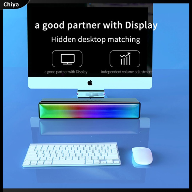 Loa Đôi 3D Kết Nối Bluetooth 20w RBG Có Đèn Nhiều Màu Sắc Dành Cho Máy Tính