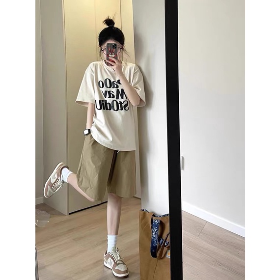 Quần ngắn ống rộng Màu Sắc Đơn Giản Phong Cách Hàn Quốc Dành Cho Nữ