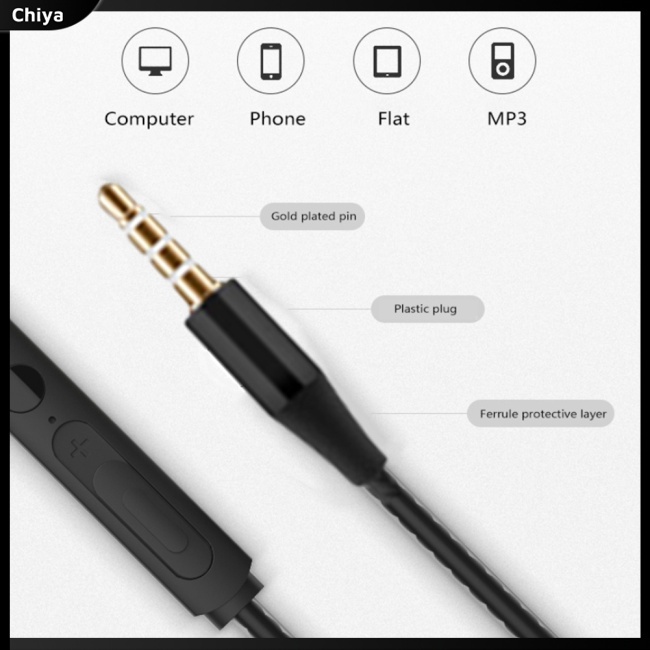 Tai Nghe Bass Nhét Tai Có Dây &amp; Mic Cho Điện Thoại