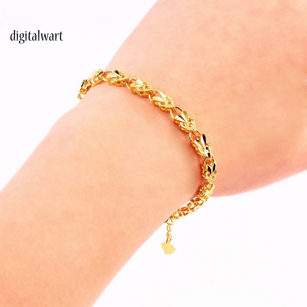 Kỹ Thuật Số| Vòng Tay HợP Kim ĐíNh Đá HìNh Tim Xinh XắN