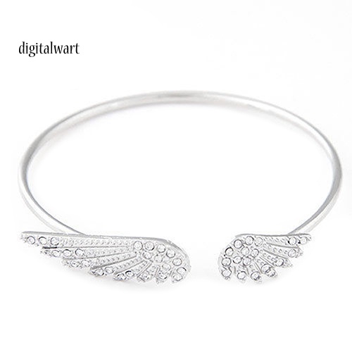 Kỹ Thuật Số| Vòng Tay HợP Kim HìNh Đôi CáNh ĐíNh Đá ThờI Trang