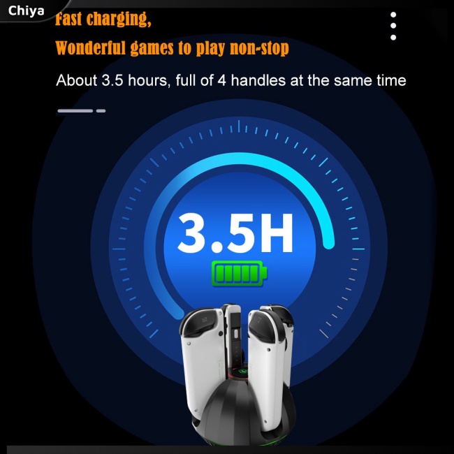 Đế Sạc Tay Cầm Chơi Game Trái Phải 4 Trong 1 Có Đèn Led Chỉ Báo Sạc Nhanh Cho Nintendo Switch
