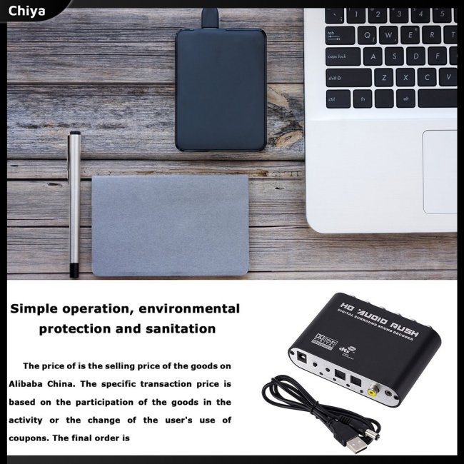 Bộ Chuyển Đổi Giải Mã Âm Thanh Kỹ Thuật Số 5.1 Kênh Dts / ac-3 Độ Bền Cao
