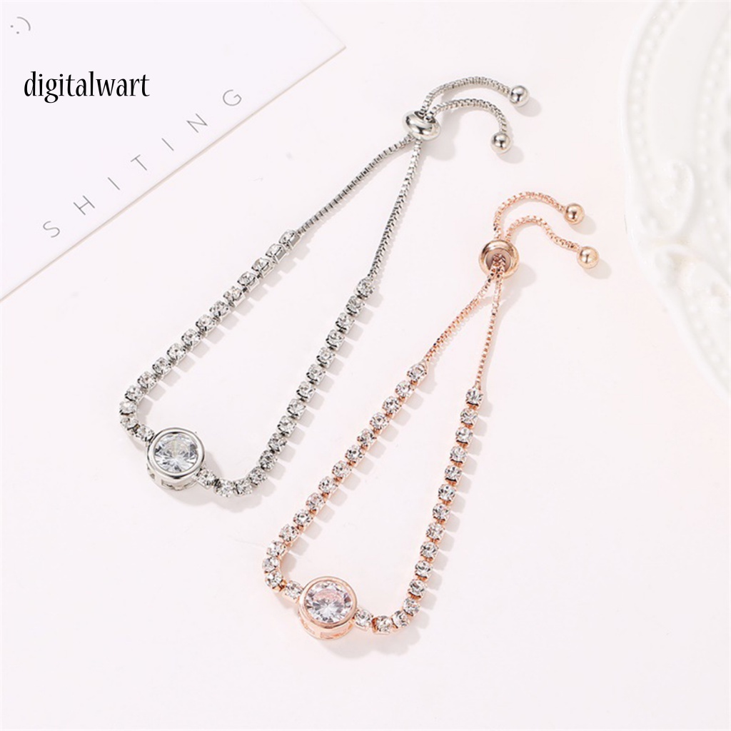 Kỹ Thuật Số| Vòng Tay Đính Đá Zircon Hình Trái Tim Lấp Lánh Phong Cách Hàn Quốc Cho Nữ