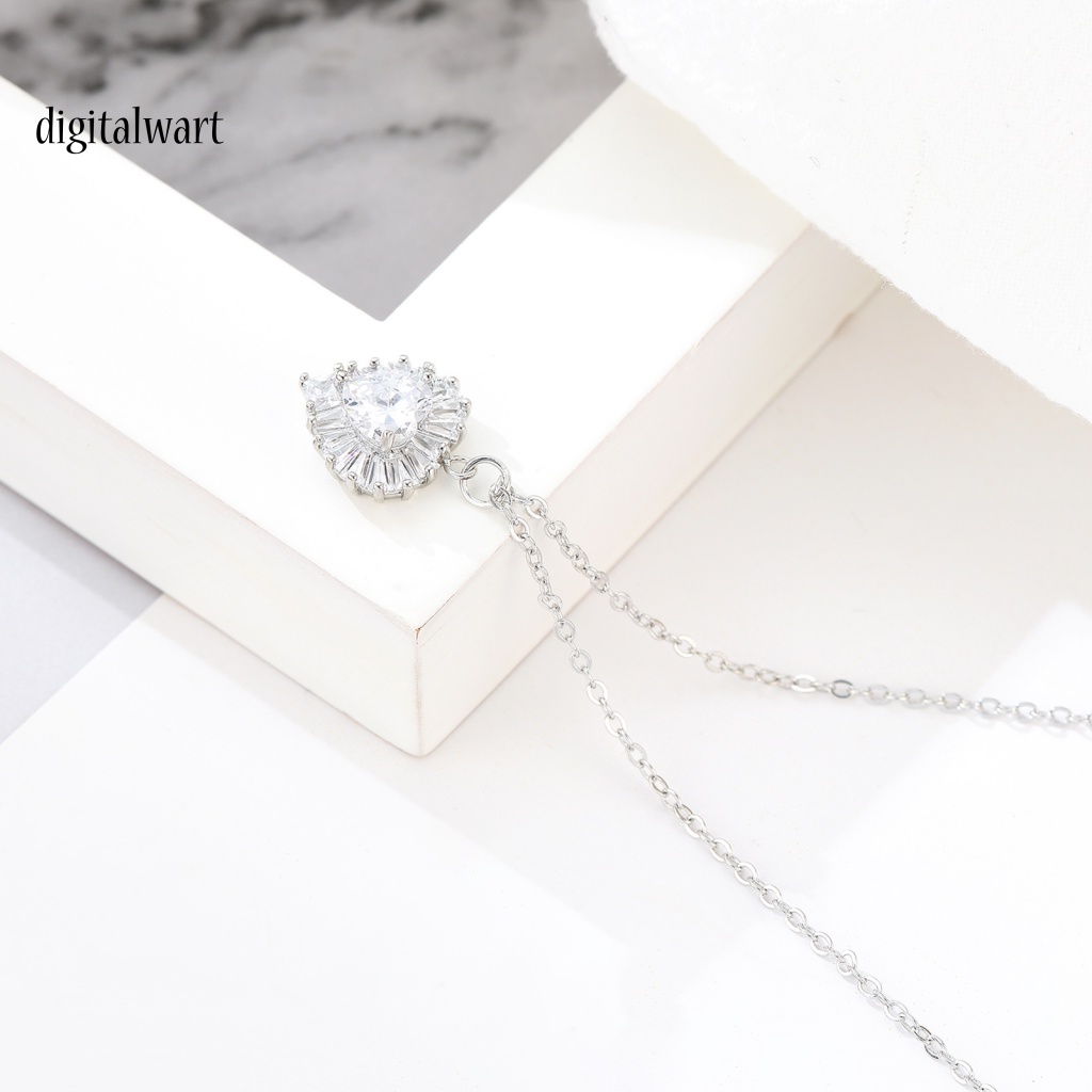 Kỹ Thuật Số| Vòng cổ Mặt Trái Tim Đính Đá Thời Trang Cho Nữ