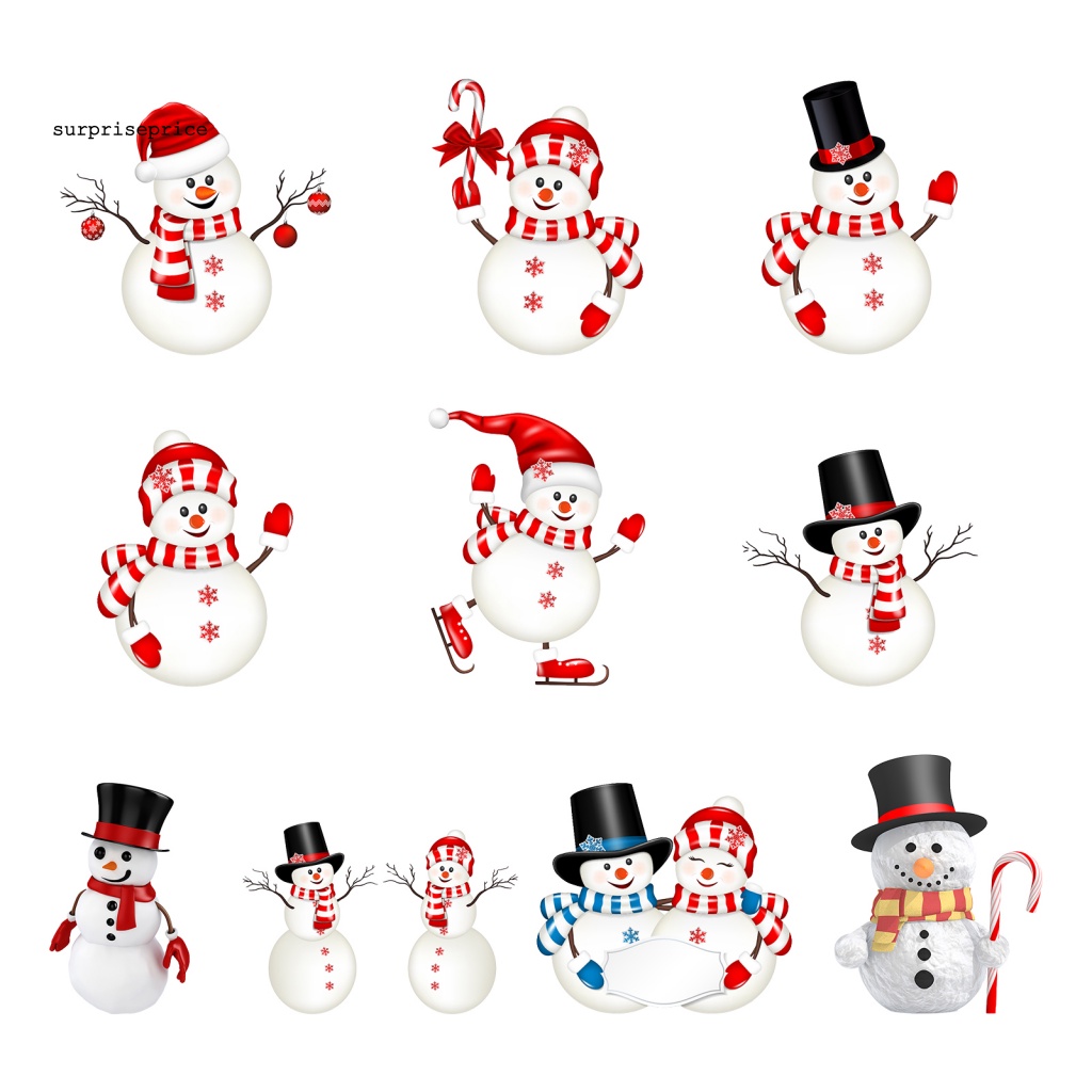 Decal dán tường Mặt Kính Bằng PVC Mịn Trang Trí Giáng Sinh