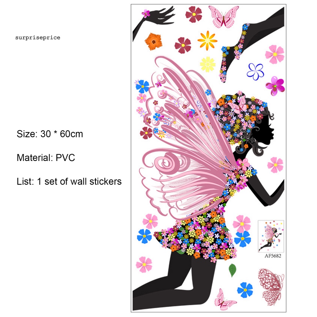1 Tấm Decal dán tường DIY Hình Cô Gái Múa Ba Lê Hoạt Hình Nhiều Màu Sắc Trang Trí Nhà Cửa