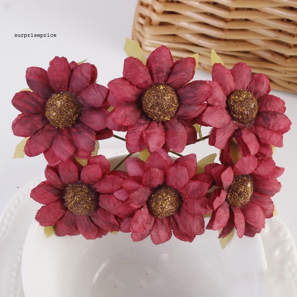 1 Bó Hoa Cúc Nhân Tạo Bằng Lụa Chống Phai Màu Dùng Trang Trí Nhà Cửa DIY