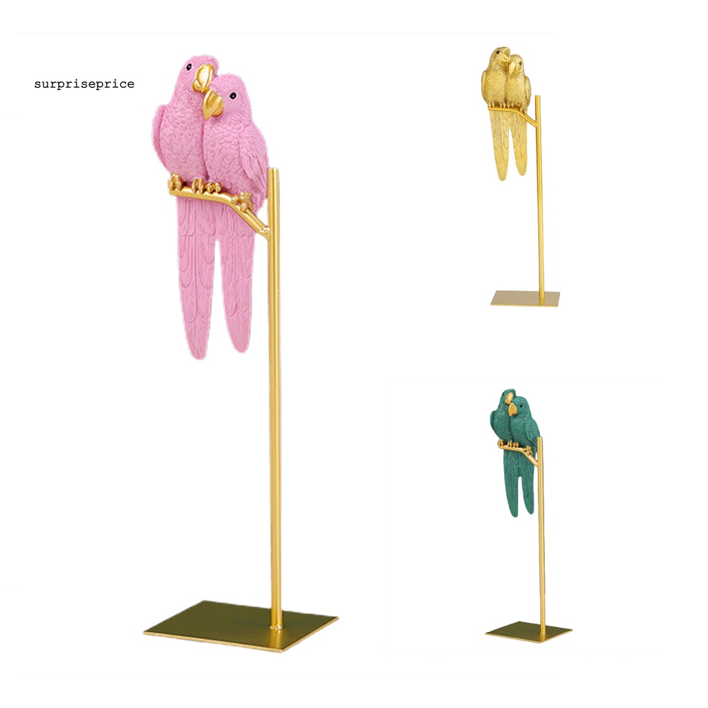 Spa Sturdy Mô Hình Cặp Đôi Chim Vẹt Bằng Nhựa Resin Chống Mài Mòn Trang Trí Sân Vườn