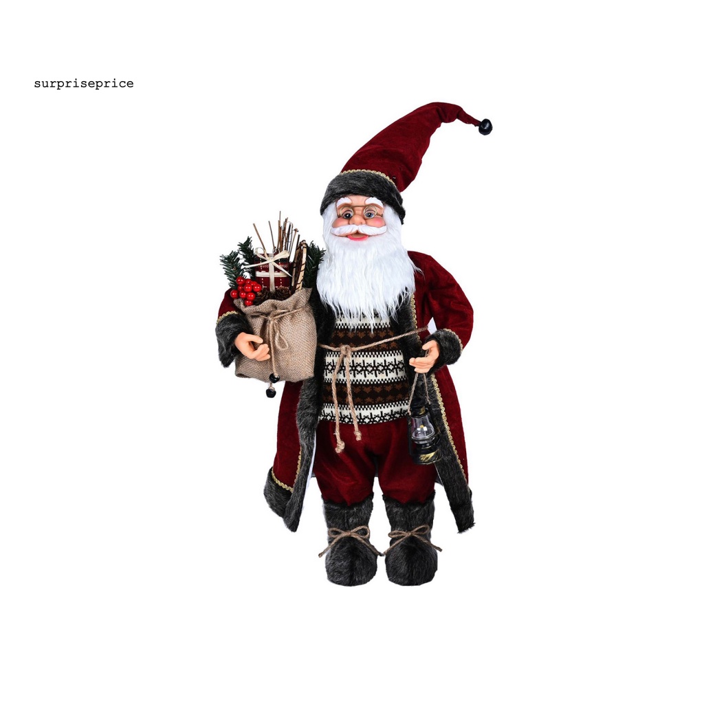 Spa Búp Bê Ông Già Noel Hoạt Hình Bằng Polyester Tinh Tế Kèm Túi Đựng Quà Giáng Sinh