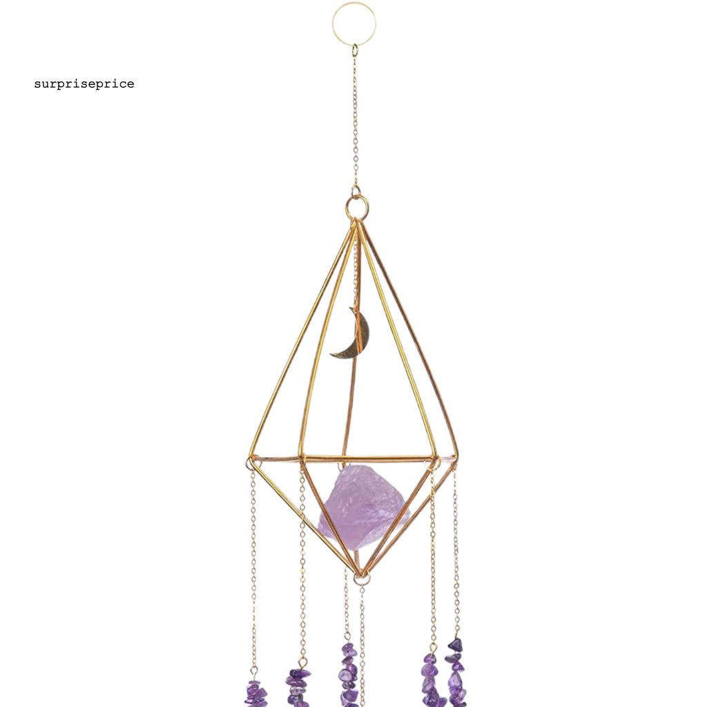 Spa Lăng Kính Cầu Vồng Phát Quang Tốt Họa Tiết Mặt Trăng Pha Lê Nhân Tạo Nhiều Màu Sắc Cho Cửa Sổ Bên