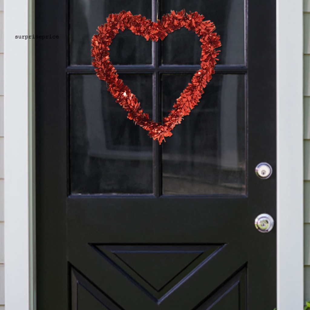 Vòng Hoa Sắt Treo Cửa Hình Trái Tim Chống Nước Trang Trí Tiệc Tùng