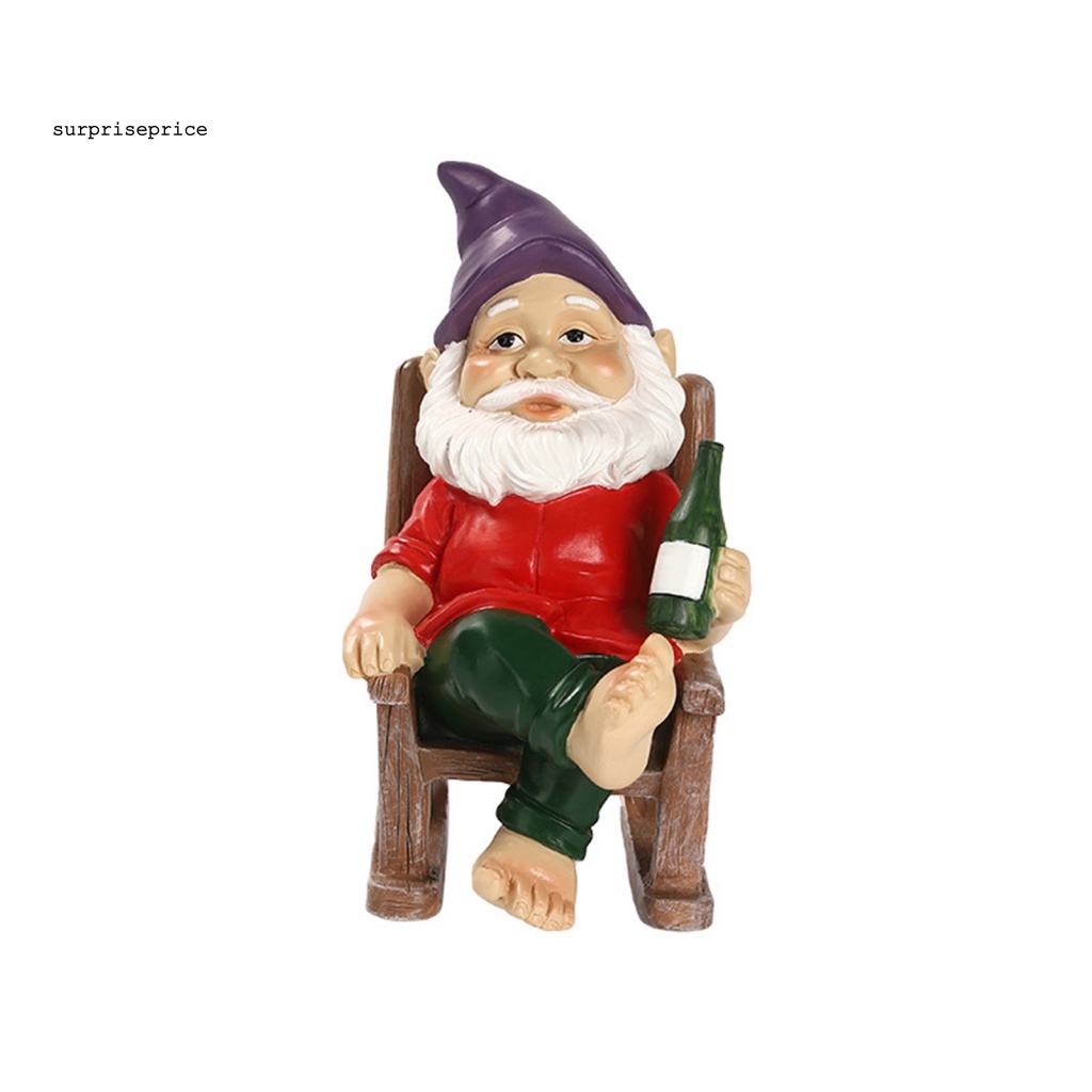 Mô Hình Tượng Gnome Nghệ Thuật Bằng Nhựa Resin Chống Chống Thời Tiết Trang Trí Sân Vườn