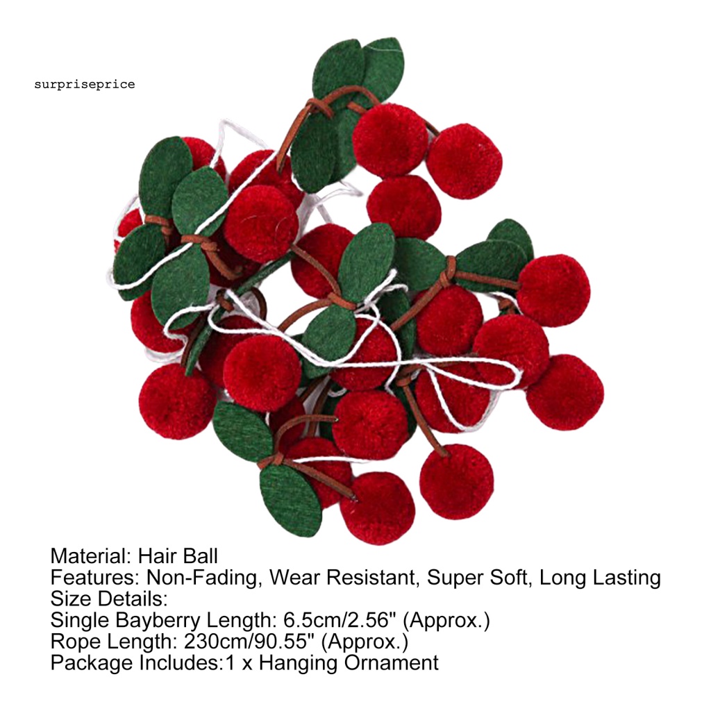 Spa Quả Cầu Bayberry Nỉ Siêu Mềm Không Phai Màu Sống Động Sáng Tạo Treo Tường Trang Trí Nhà Cửa