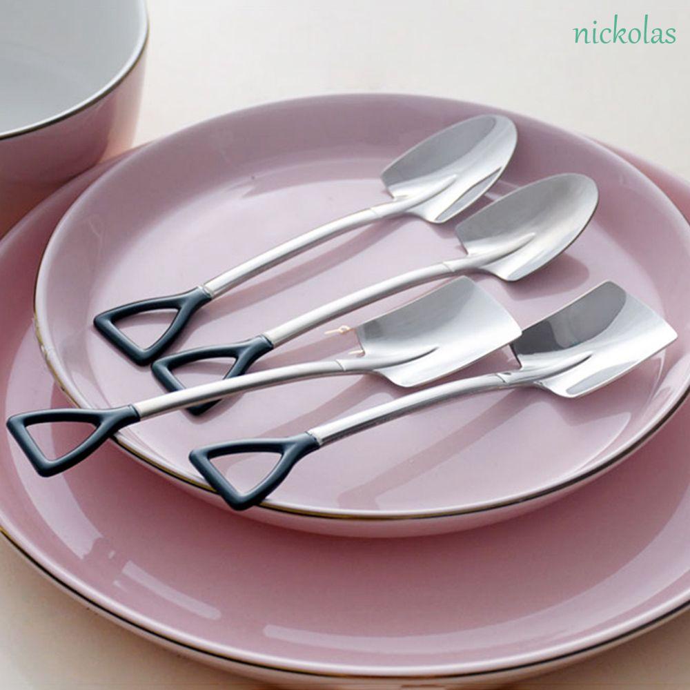 1 Muỗng Múc Cà Phê Đầu Tròn / Mặt Nhám Phong Cách Retro