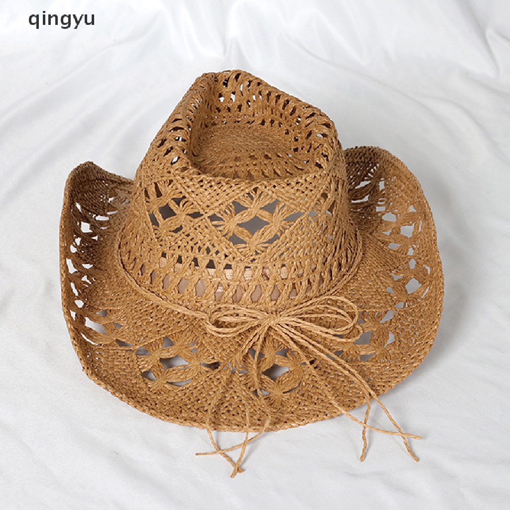 1 Mũ Cao Bồi Đan Rơm Thủ Công Dạng Rỗng Thông Thường Cho Nam Và Nữ PLI