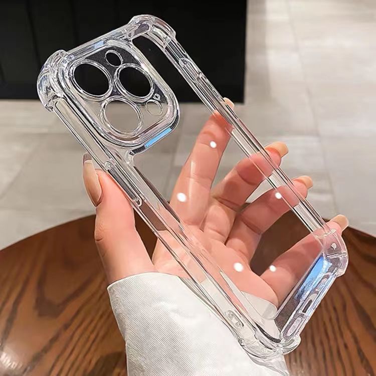 Ốp Điện Thoại Silicon Mềm Trong Suốt 4 Góc Chống Sốc Cho IPhone 13 12 11 14 Pro Max XR X 7 + 8 6 6S Plus XS Max