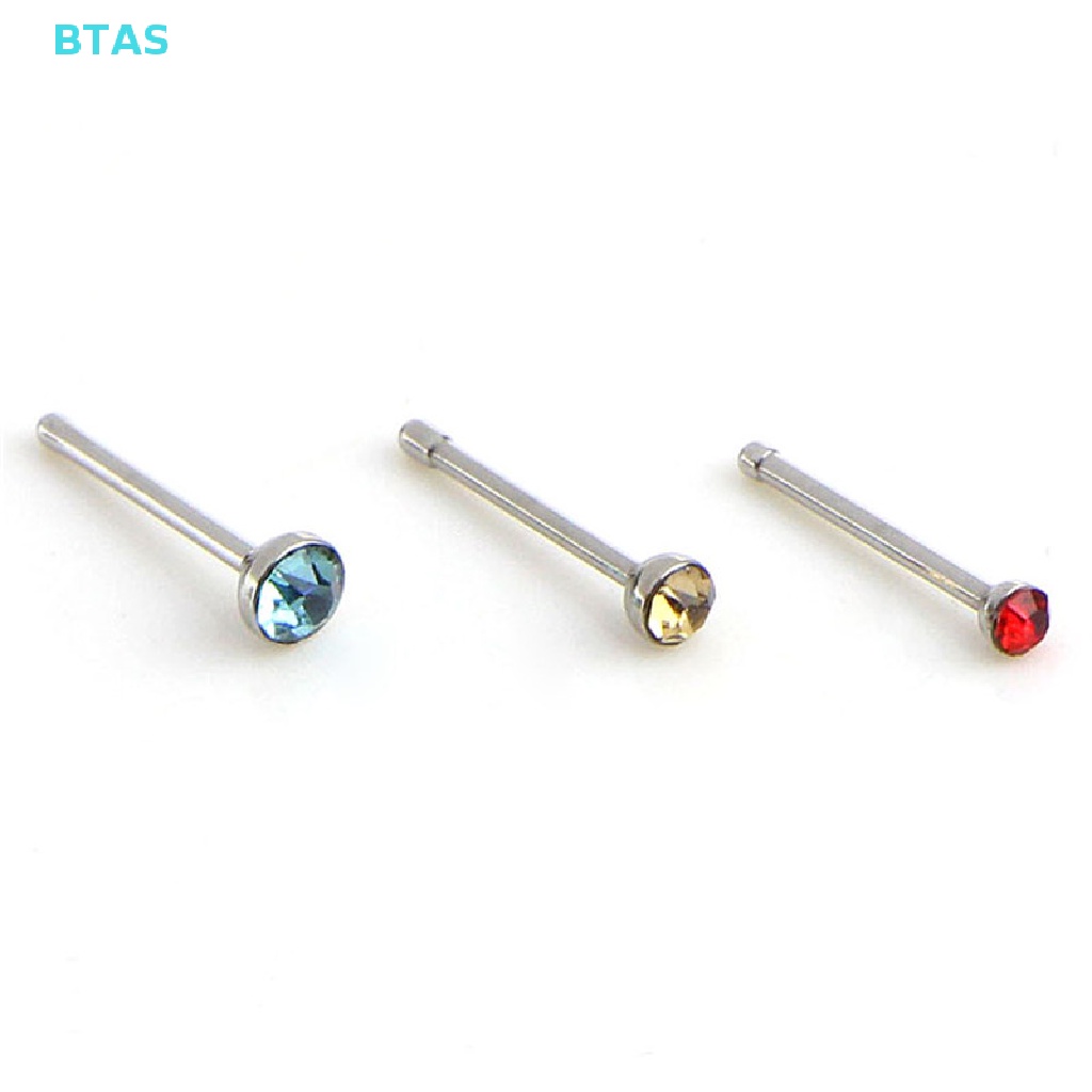 Set 60 Khuyên Mũi Thép Không Gỉ Đính Đá Cá Tính