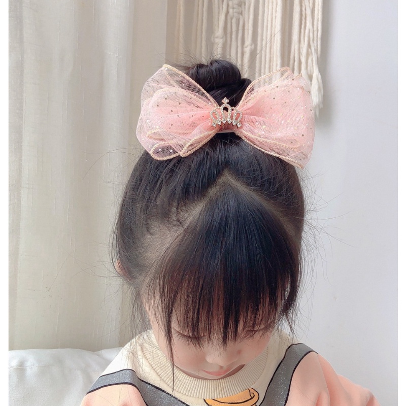 Set 2 Kẹp Tóc Nơ Đính Ngọc Trai