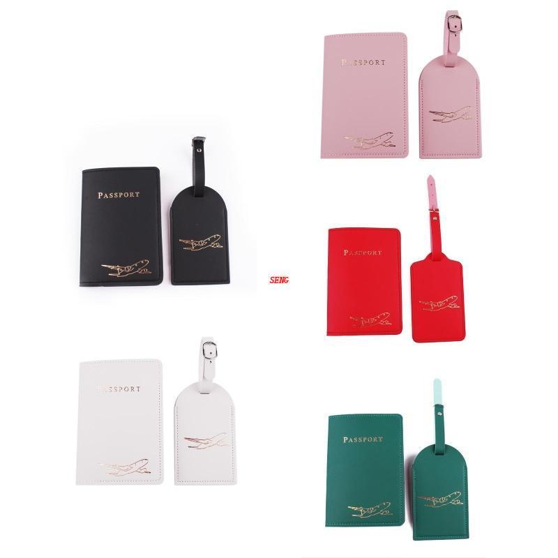 1 Set Ví Da PU Đựng Hộ Chiếu Thẻ Hành Lý Dành Cho Cặp Đôi