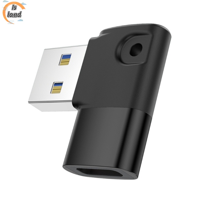 Đầu Chuyển Đổi Usb 3.0 Type-c Bẻ Góc 90 Độ Chuyên Dụng Cho Laptop / Máy Tính Bảng / Điện Thoại Di Động