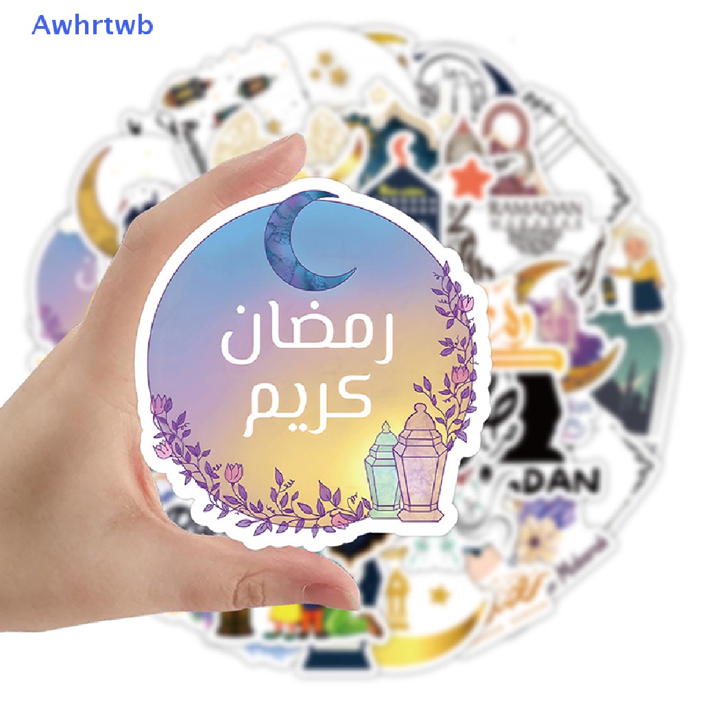 Set 53 Sticker Hình Trăng Lưỡi Liềm Dùng Để Trang Trí Gói Quà Mới