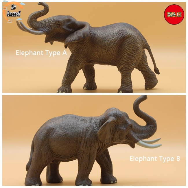 [IS] [Spot] Mô Hình Động Vật Hoang Dã Voi Sư Tử Hổ Rhino Cheetah Bằng Nhựa PVC Màu Trơn