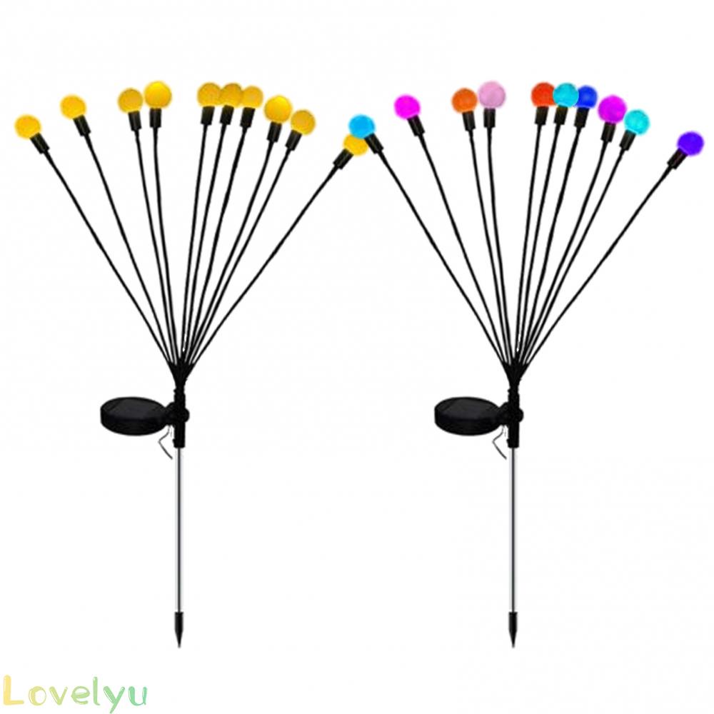 ⭐2023 ⭐Firefly Lights Environmental Flower Bed Solar Energy Solar Lawn Light Rain
