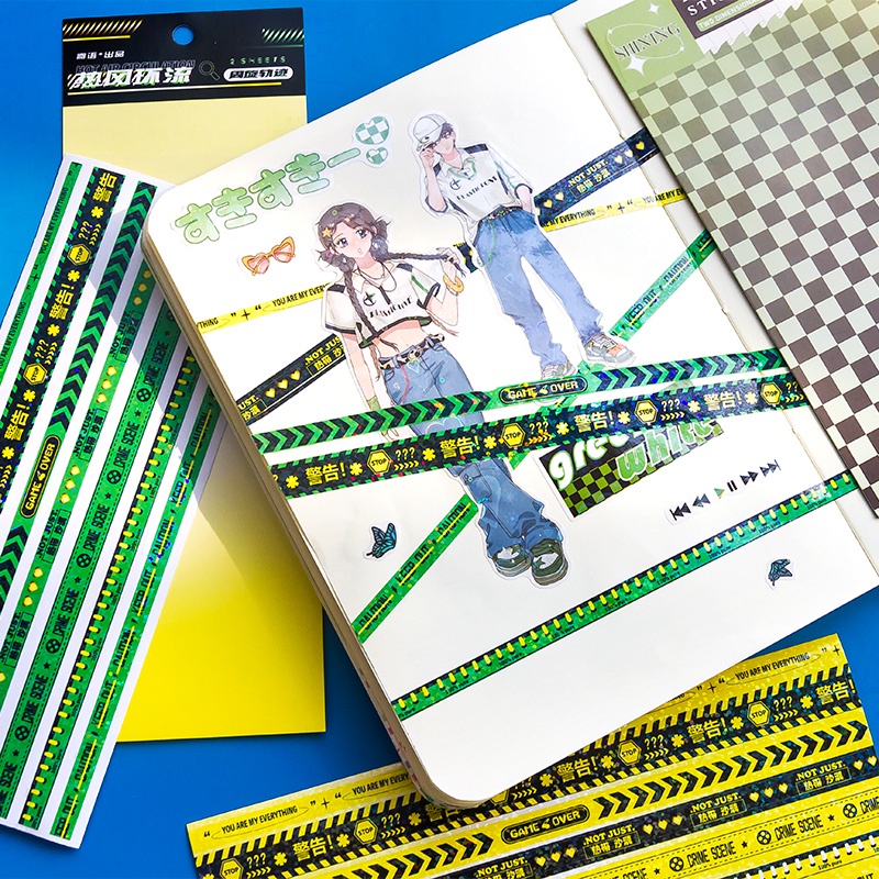 Bộ 2 Sticker Dán Trang Trí Sổ Lưu Thông Không Khí