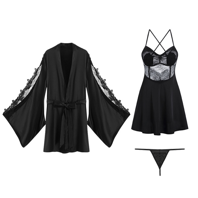 Váy Ngủ Lụa Phối Ren Quyến Rũ Gợi Cảm 2111 [CWEAR.SEXY_ĐỒ NGỦ &amp; NỘI Y CAO CẤP]