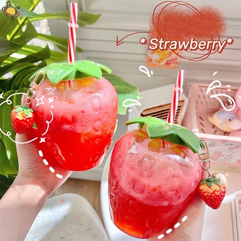 Cốc Uống Nước Bằng Nhựa Có Ống Hút Chất Lượng Cao 500ml YK Oun