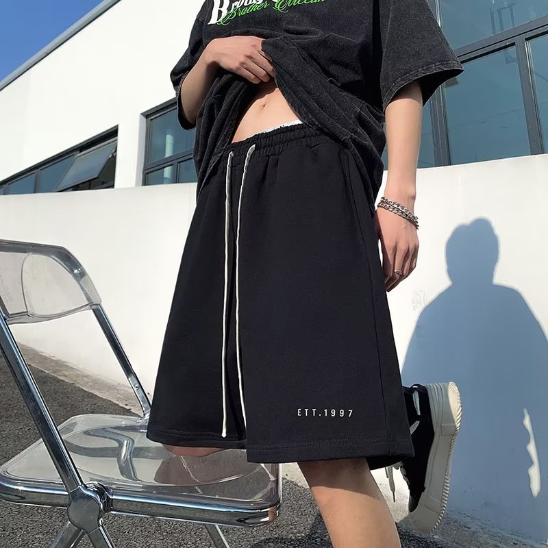 Quần Short Thể Thao Lưng Thun Co Giãn Phong Cách Thời Trang Hàn Quốc Cho Nam Giới Có size Lớn M-8XL