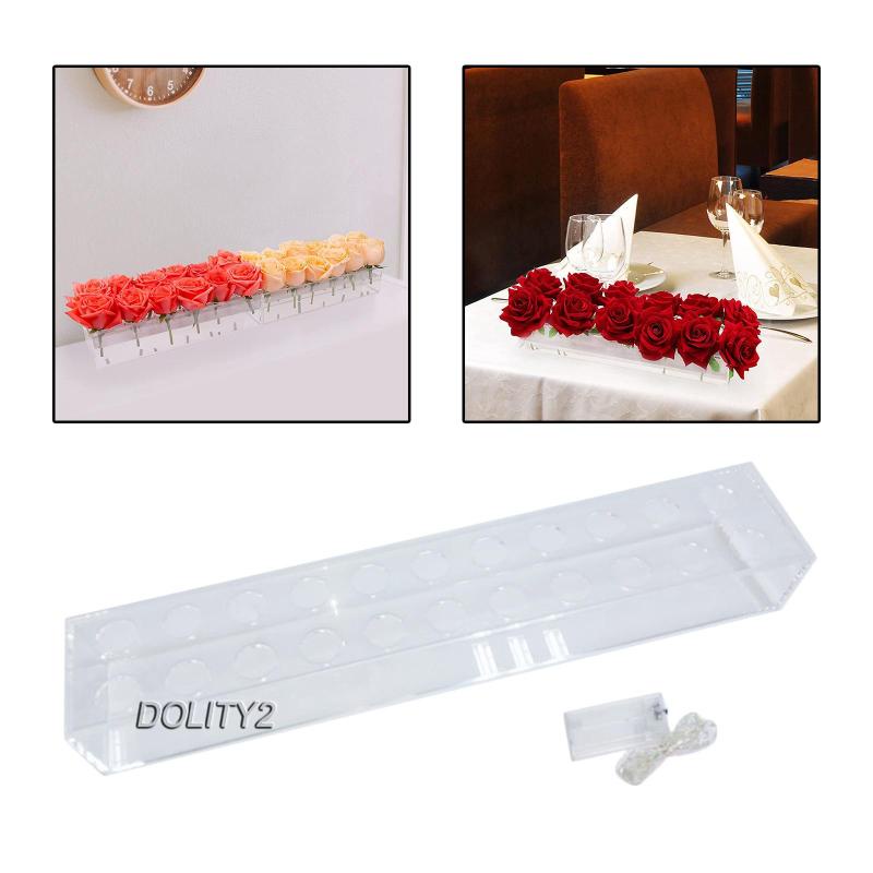 [Dolity2] Bình Hoa Bằng Acrylic Nghệ Thuật Có Giá Đỡ Ống Sáo / Lọ Hoa Trang Trí Nghệ Thuậ