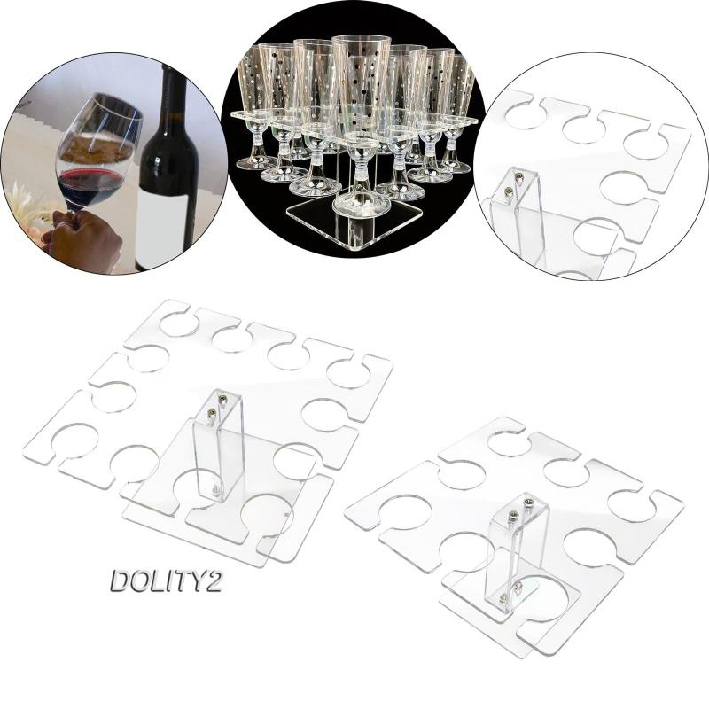 [Dolity2] Giá Đỡ Ly Thủy Tinh Bằng Acrylic Mini Thông Dụng Cho Bàn Tiệc Cưới