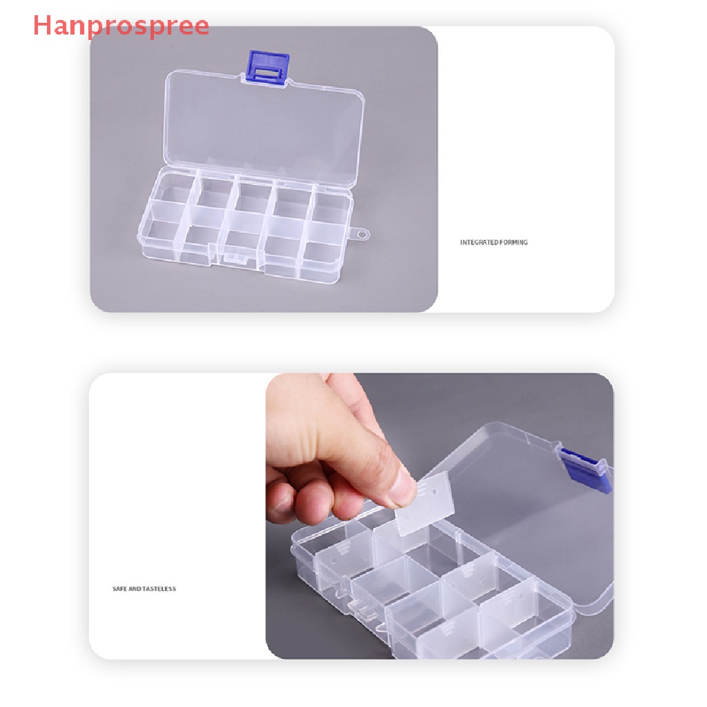 Hộp Đựng Đồ 10 Ngăn Bằng Nhựa Trong Suốt Có Thể Tháo Rời Tiện Dụng