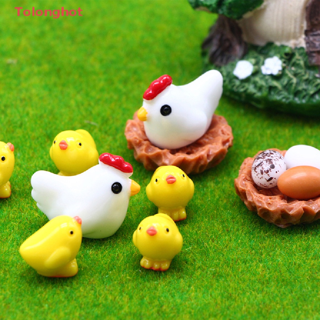 1 Bộ Mô Hình Tổ Gà Trứng Gà Phục Sinh Mini Tỉ Lệ 1: 12 Trang Trí Tiểu Cảnh
