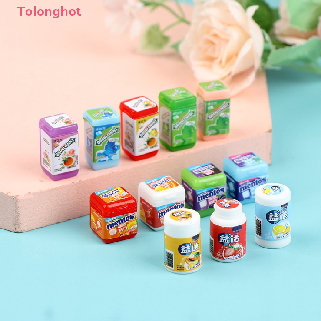 Bộ 5 Đồ Chơi Mô Hình Kẹo Cao Su Nhai Tỉ Lệ 1: 12 Trang Trí Nhà Búp Bê
