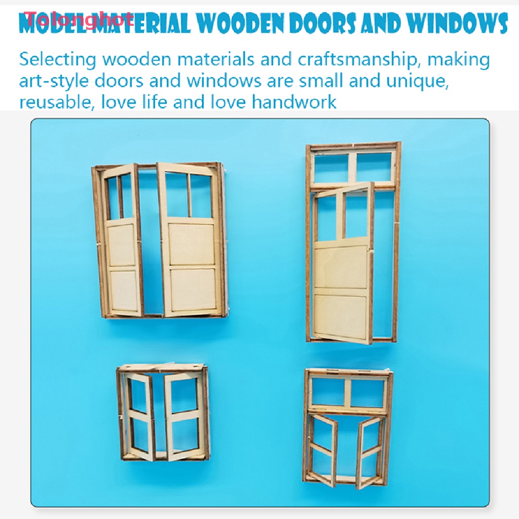 Mô Hình Cửa Sổ / Cửa Ra Vào 1 / 12 Dùng Trang Trí Nhà Búp Bê DIY