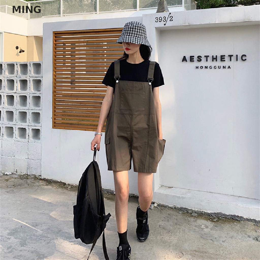 Quần Yếm Ống Rộng Phong Cách Hàn Quốc Cho Nữ