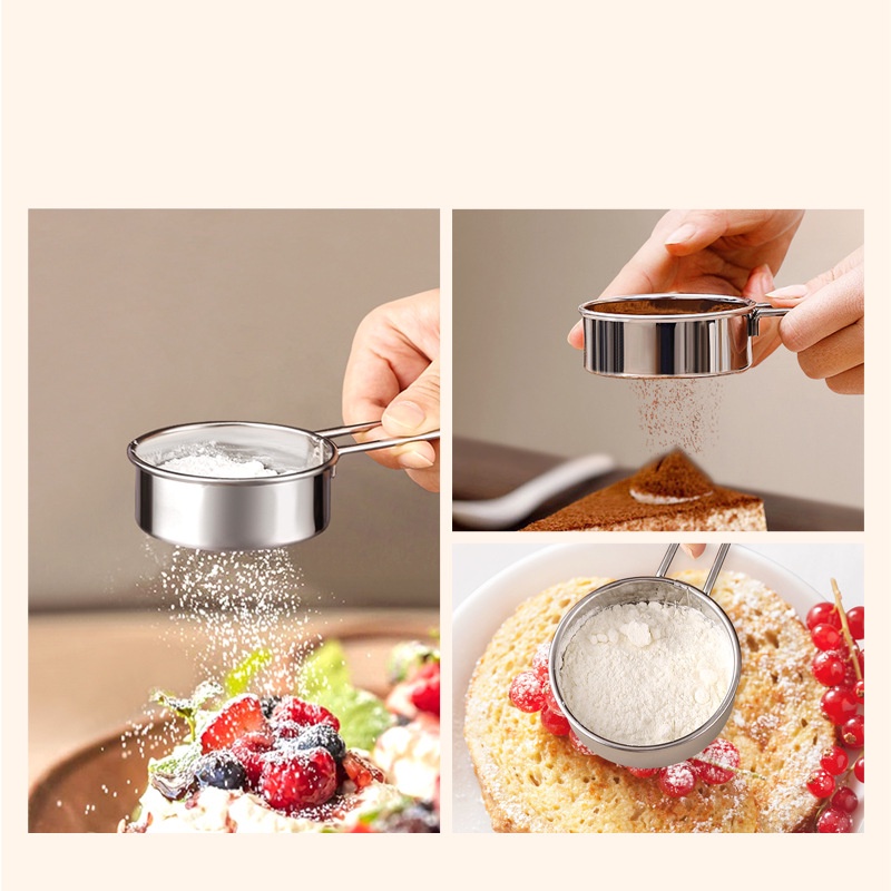 Dụng Cụ Rây Bột Bằng Thép Không Gỉ 304 Cao Cấp