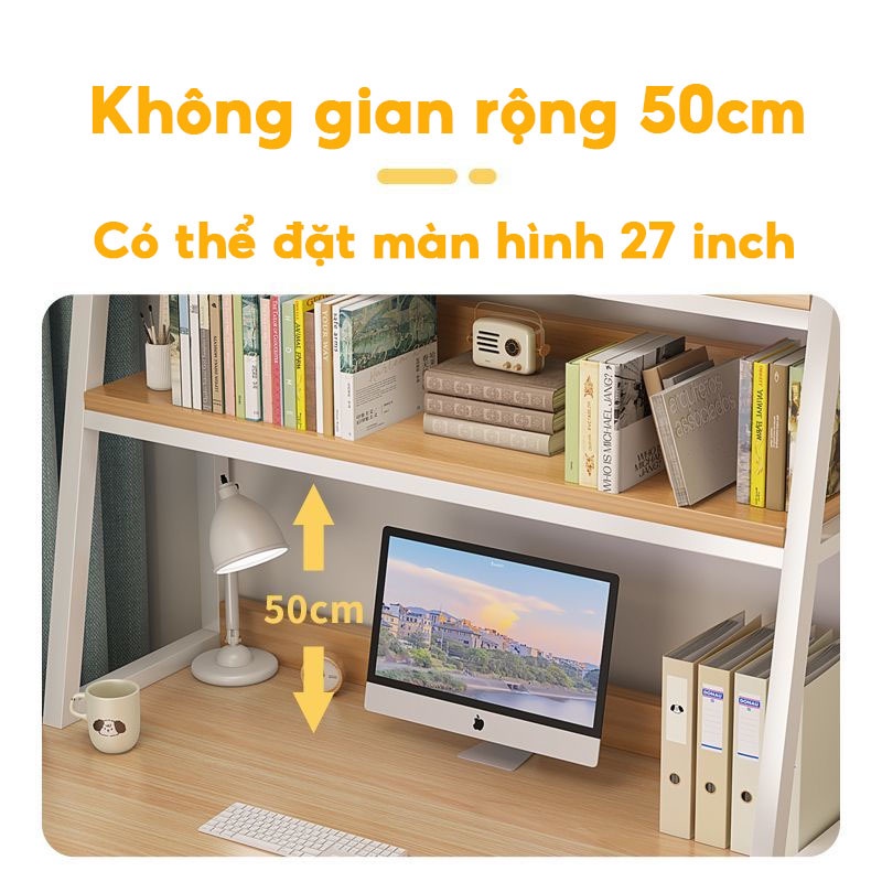 Kệ Giá Rẻ Kệ Sách, Giá Sách Để Bàn 2 Tầng Thông Minh Tiết Kiệm Gian Phía Trên Bàn Làm Việc