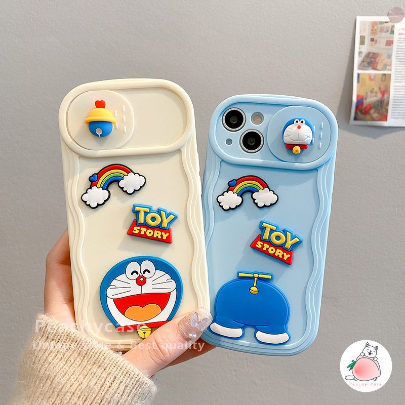 Ốp Điện Thoại TPU Dẻo Họa Tiết Cầu Vồng 3D Có Thanh Trượt Bảo Vệ Camera Cho iPhone 14 Plus 13 12 11 Pro Max 14promax 12promax