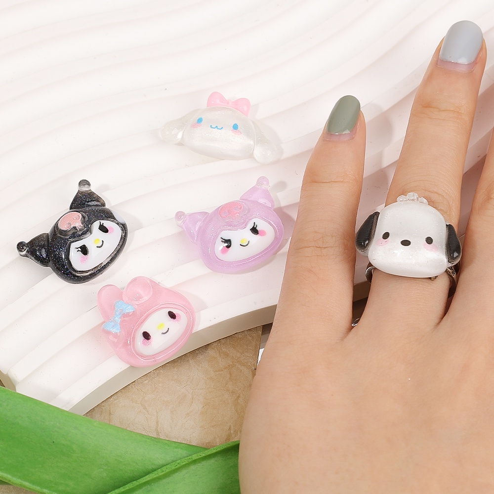 Phụ Kiện Kẹp Điện Thoại / Kẹp Tóc Bằng resin Trong Suốt Đa Năng DIY Sanrio DIY 1 Cái Làm Quà Tặng Trang Trí Dễ Thương Sanrios My Melody Kuromi