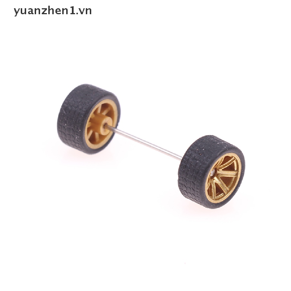 Bộ 4 Bánh Xe Cao Su Tỉ Lệ 1: 64 Dành Cho Mô Hình Xe Hơi