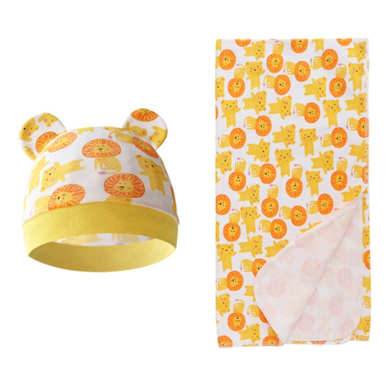 Set Chăn Quấn Và Nón Xinh Xắn Dành Cho Bé Sơ Sinh
